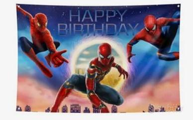 Poster buon compleanno Spiderman 