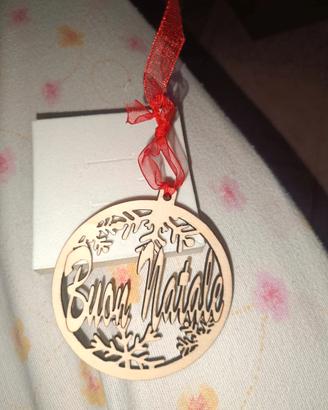 Decorazione natalizia in legno "Buon Natale" 