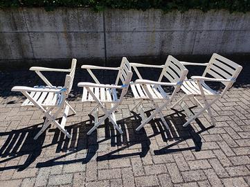 Sedie Fratelli Reguitti Pieghevoli  legno anni 80