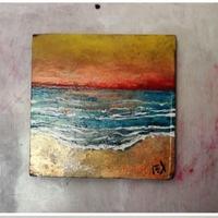 Quadro dal titolo "Tramonto sul mare"