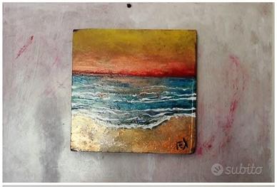 Quadro dal titolo "Tramonto sul mare"