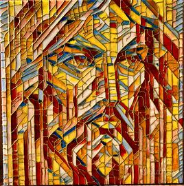 quadro rilievo acrilico su tela coperto di resina 