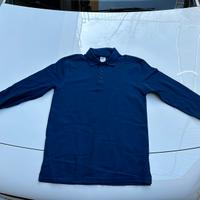 Polo Fruit of the Loom blu Lunga 20 tg S + 10 tg M