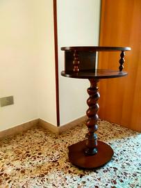 Tavolino Porta Telefono Vintage in Legno