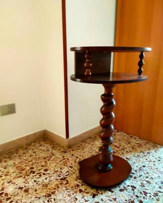 Tavolino Porta Telefono Vintage in Legno