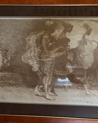 Salvatore Fiume, “Somale” litografia