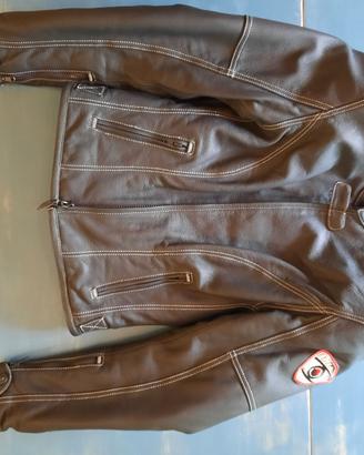 Giacca moto in pelle donna Suomy, taglia M, nuova.