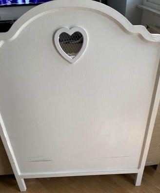 Testata letto singolo shabby cuore