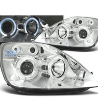 FARI PER FORD FIESTA MK6 02-05 OCCHI ANGEL CROMATI