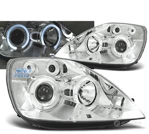 FARI PER FORD FIESTA MK6 02-05 OCCHI ANGEL CROMATI