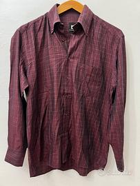 🍷 Camicia Rocco Barocco Bordeaux Quadrettata 👔