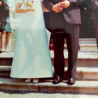 abito da sposa tg 44 da cucire insieme + guanti