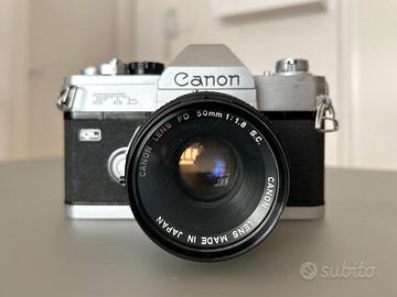Reflex vintage analogica CANON FTb QL con 50mm