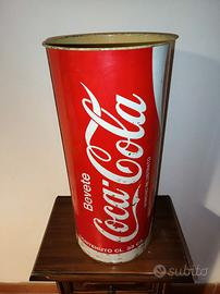 BIDONE COCA COLA VINTAGE PUBBLICITARIO ANNI 80