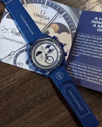 Omega swatch mission to eartphase moonshine gold