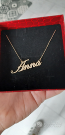 Collana con nome in oro giallo 750