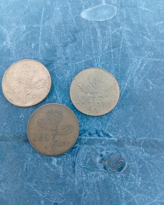 moneta20 lire italiana 