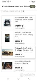Kit sleep pack Dacia Jogger