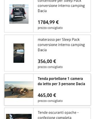 Kit sleep pack Dacia Jogger