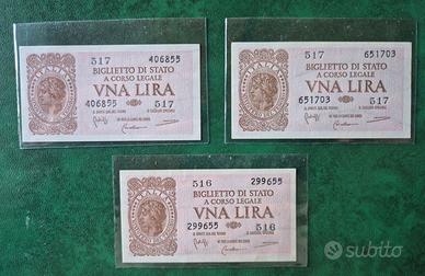 Banconote LIRE 2   3 pezzi.
