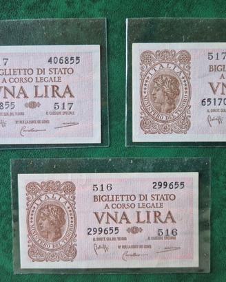 Banconote LIRE 2   3 pezzi.