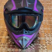 Casco + Occhiali Bici da cross e da discesa