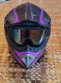 Casco + Occhiali Bici da cross e da discesa