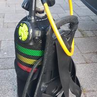 bombola con supporto e boccaglio 