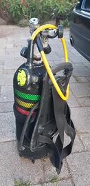 bombola con supporto e boccaglio 