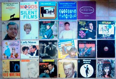 22 dischi 33 LP CINEMA Disney REDFORDWest MONTAND