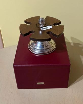 Portatimbri vintage legno/argento