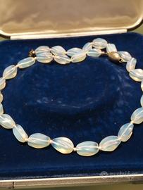 Pietra di luna:collana e bracciale. 