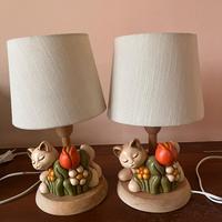 Thun Lampade  Con Gatto E Fiori Fuori Produzione