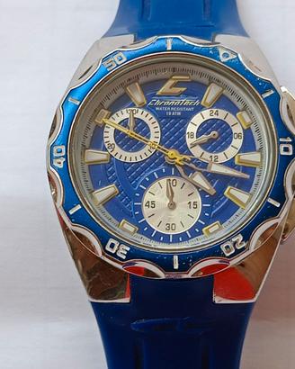 Orologio CHRONOTECH SUB 3motori RARO AZZURRO
