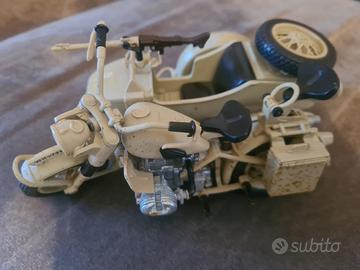 Modellino Moto con Sidecar BMW R75 Militare WWII