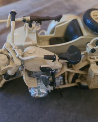 Modellino Moto con Sidecar BMW R75 Militare WWII