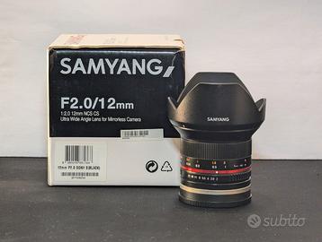 Samyang 12mm F2.0 NCS CS per Sony E