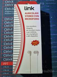 Link Auricolare con Microfono Colore Bianco