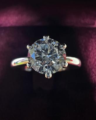 Anello di fidanzamento, naturale 1 carato, oro