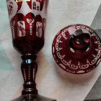 Calice Egermann Boemia con coperchio