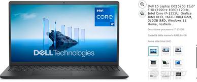 Dell 15 Laptop DC15250 15,6" FHD (1920 x 1080)