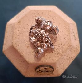 Scatola portagioie vintage Linea Oscar con decoro 