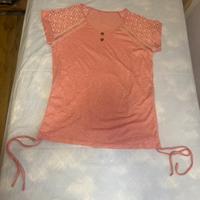 maglietta casual elegante donna maniche corte rosa