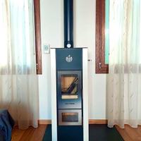 Termostufa a legna a fiamma inversa