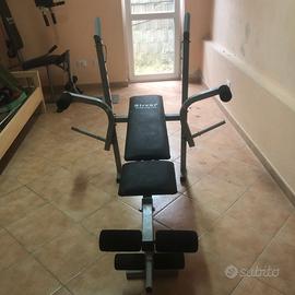 Panca piana e bilanciere + station polifunzionale