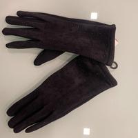 Guanti brillantinati neri touch screen S