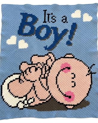 Copertina neonato uncinetto C2C 80X100 cm