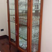 Vetrinetta legno massello e vetro - fondo specchio
