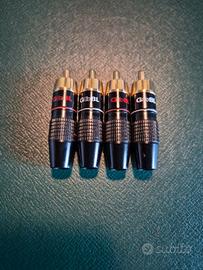 Set 4 connettori G&BL RCA gold a saldare