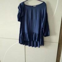 Camicia blu elettrico viscosa